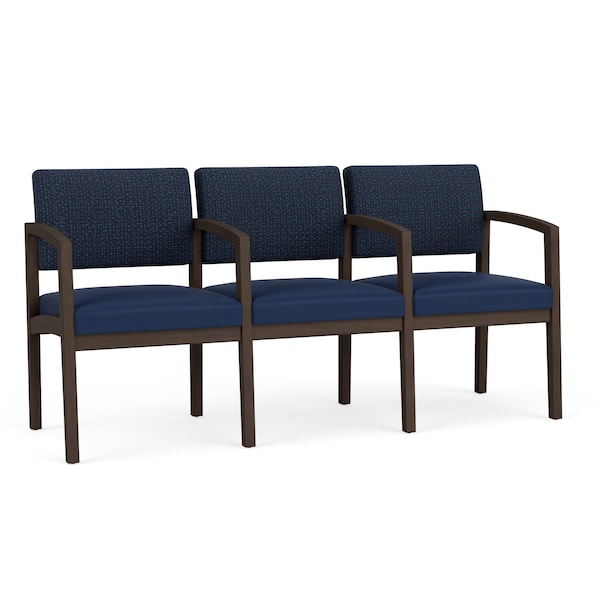 Lesro Lenox 3 Seat Tandem Seating W/ Arms, 65 in W 26 in L 31.5 in H LW3103 - main